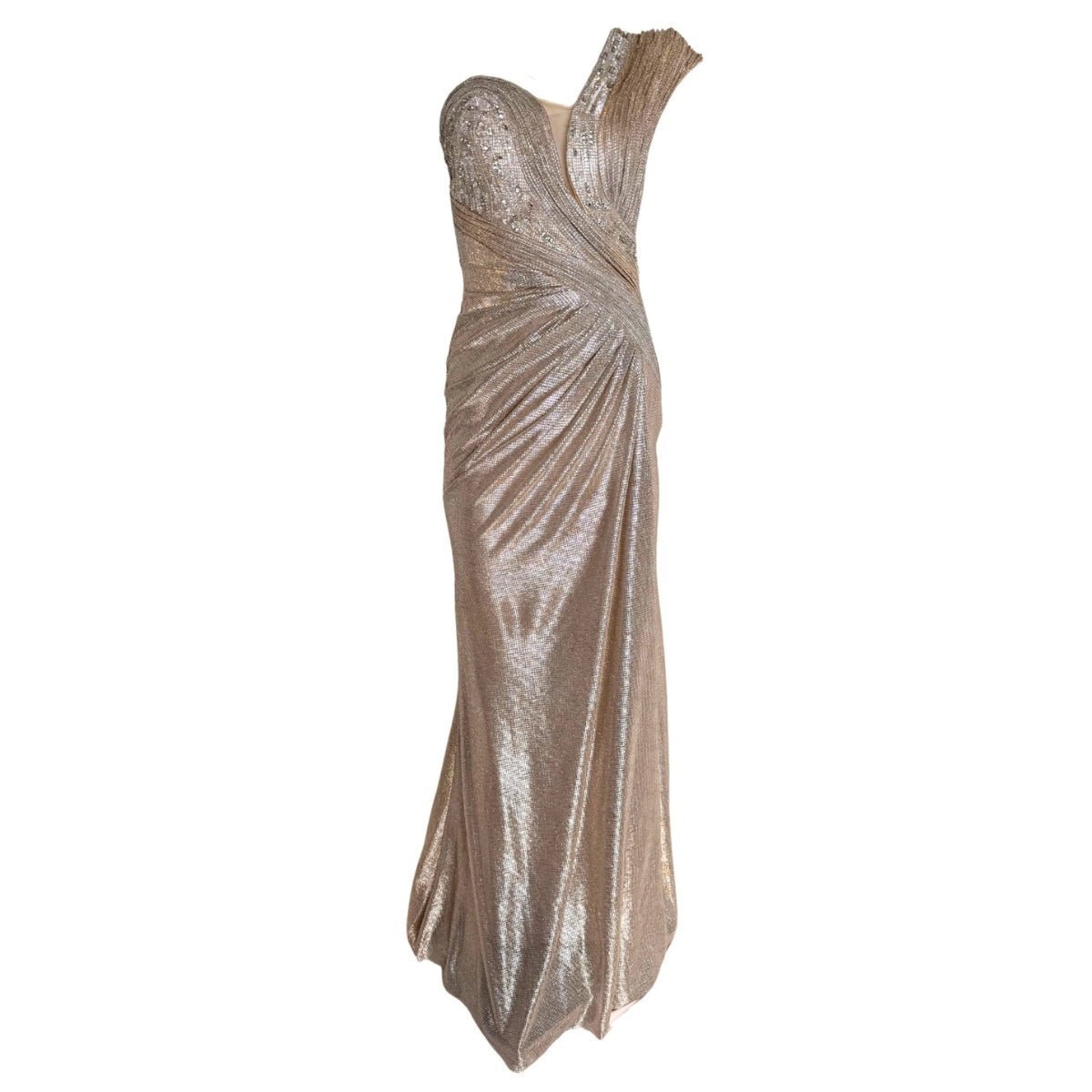 Cult Moda - Waves One-Shoulder Party Gown - It 38